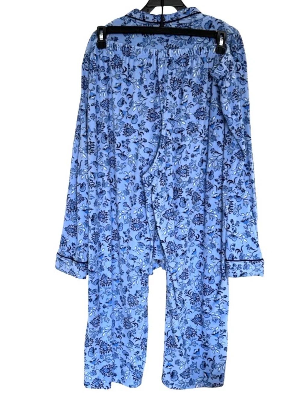 2PC Secret Treasures Plus Pajamas Women’s 3X Blue Floral Long Sleeve Shirt Pants